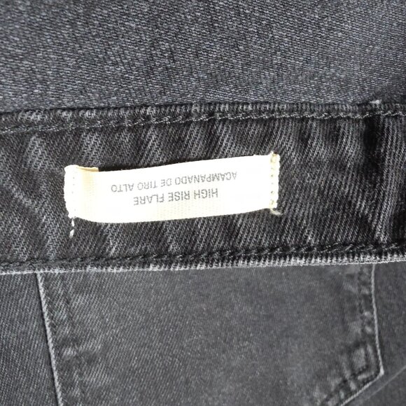 Universal Thread Jeans Women 17R Dark Wash Black Wide-Leg High-Rise Flare NEW - Picture 11 of 14